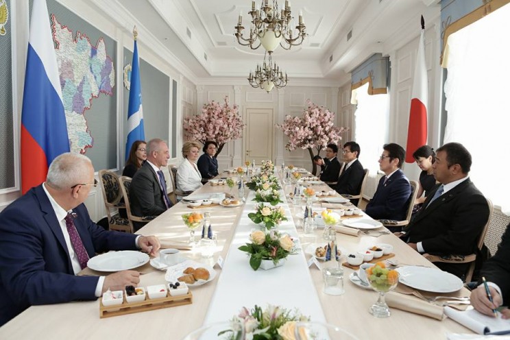Губернатор Ульяновской области провел переговоры с Масадзи Мацуяма, Масару Эгути и Токуро Фуруя, 28 мая - 1
